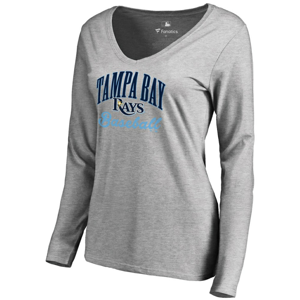 Ash Tampa Bay Rays Women's Victory Script Long Sleeve T-Shirt
