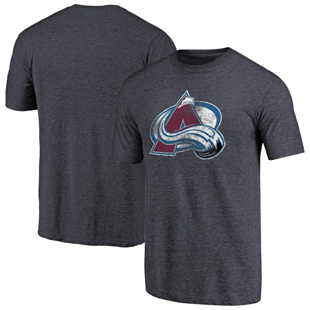 NHL Colorado Avalanche Distressed Team Primary Logo Tri-Blend T-Shirt