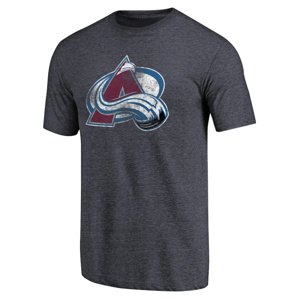 NHL Colorado Avalanche Distressed Team Primary Logo Tri-Blend T-Shirt