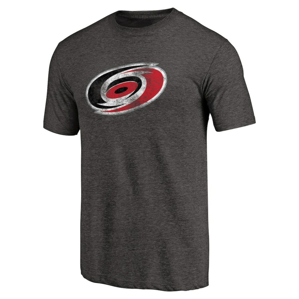NHL Carolina Hurricanes Distressed Team Primary Logo Tri-Blend T-Shirt