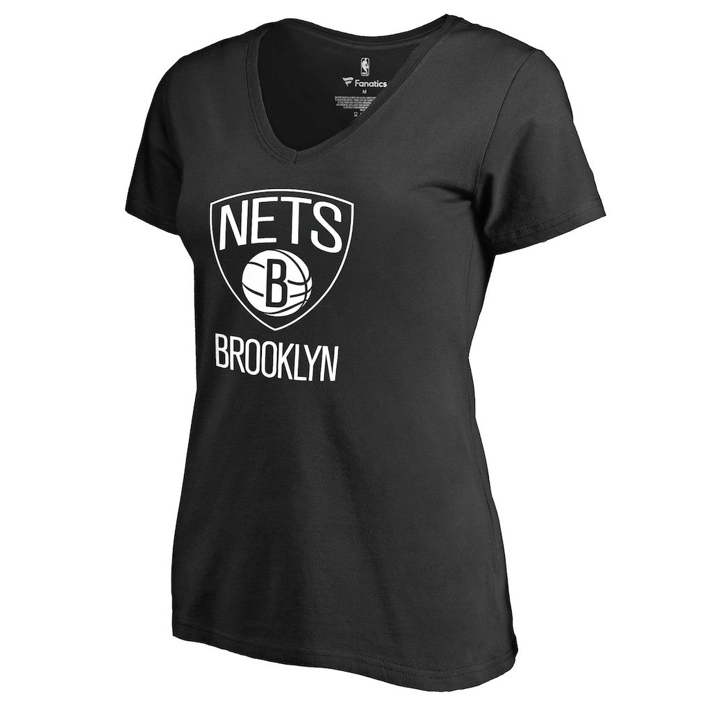 Brooklyn Nets Women's Primary Logo V-Neck T-Shirt