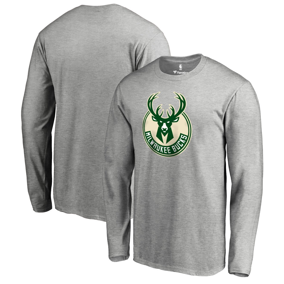 Milwaukee Bucks Primary Logo Long Sleeve T-Shirt