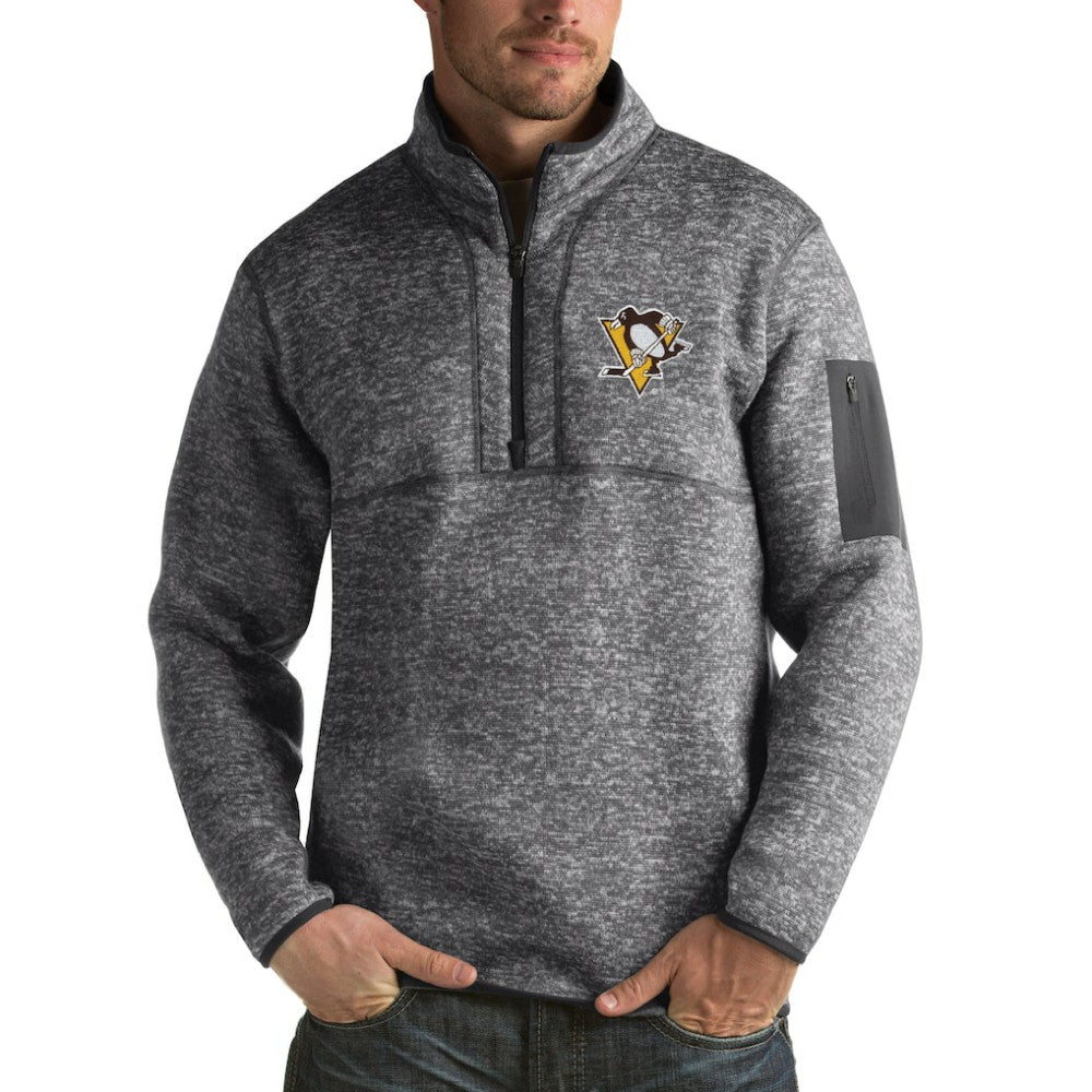 NHL Pittsburgh Penguins Antigua Fortune 1/2-Zip Pullover Jacket