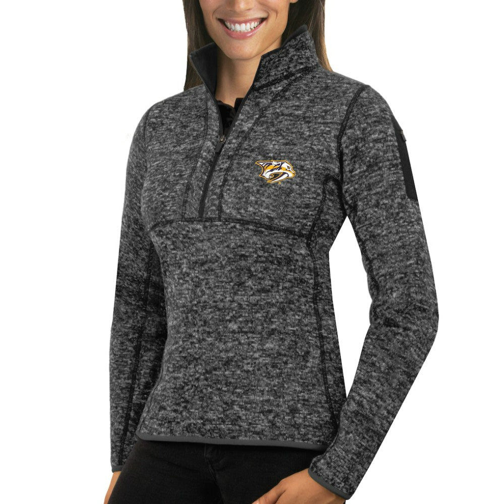 NHL Nashville Predators Antigua Women's Fortune Half-Zip Sweatshirt