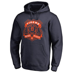Navy Detroit Tigers Police Badge Pullover Hoodie