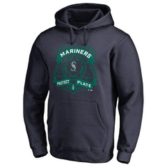 Navy Seattle Mariners Police Badge Pullover Hoodie