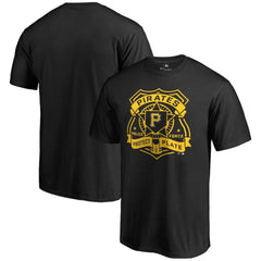 Black Pittsburgh Pirates Police Badge T-Shirt