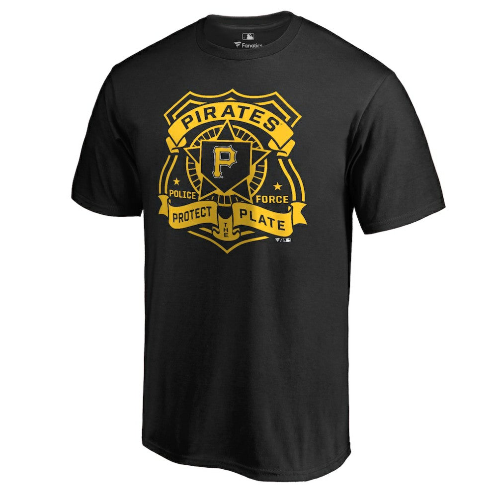 Black Pittsburgh Pirates Police Badge T-Shirt