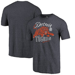 Navy Detroit Tigers Tiger Claw Hometown Tri-Blend T-Shirt