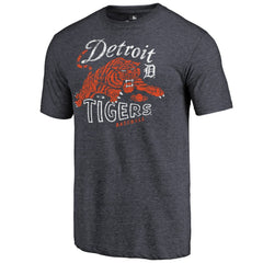 Navy Detroit Tigers Tiger Claw Hometown Tri-Blend T-Shirt