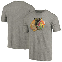 NHL Chicago Blackhawks Throwback Logo 1960-1961 Tri-Blend T-Shirt