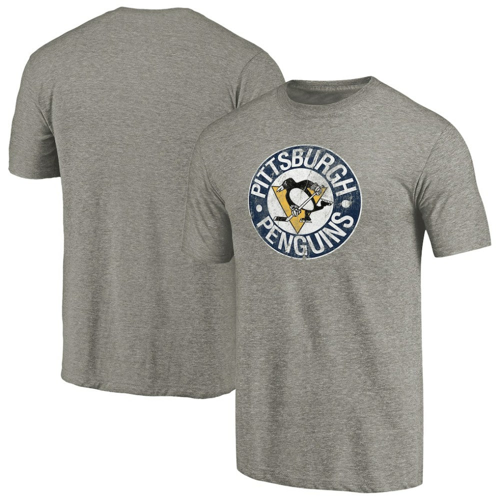 NHL Pittsburgh Penguins Throwback Logo 1968-1969 Tri-Blend T-Shirt