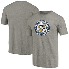 NHL Pittsburgh Penguins Throwback Logo 1968-1969 Tri-Blend T-Shirt