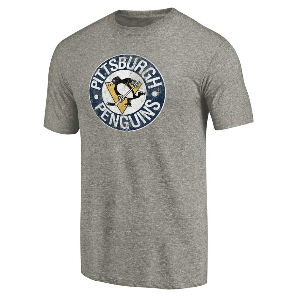 NHL Pittsburgh Penguins Throwback Logo 1968-1969 Tri-Blend T-Shirt