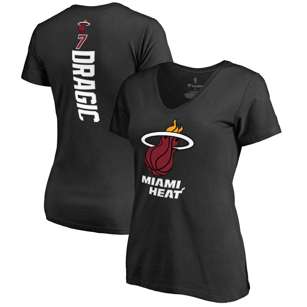 Goran Dragic Miami Heat Women's Backer V-Neck T-Shirt