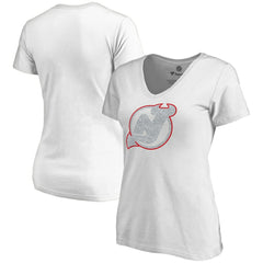 NHL New Jersey Devils Women's Whiteout V-Neck T-Shirt
