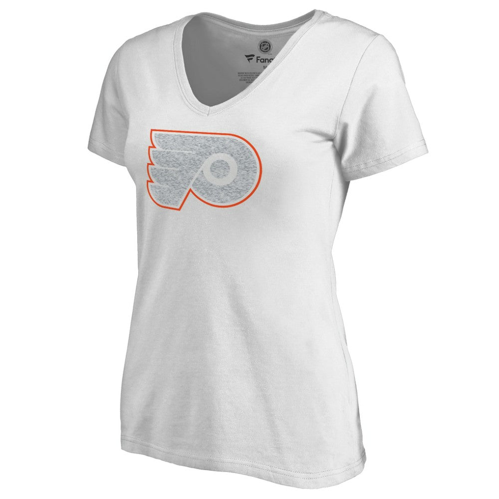 NHL Philadelphia Flyers Women's Whiteout V-Neck T-Shirt