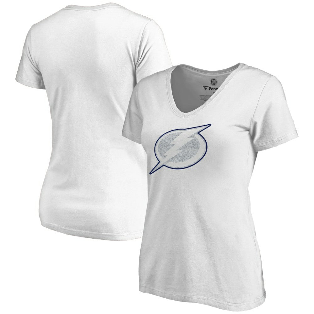 NHL Tampa Bay Lightning Women's Whiteout V-Neck T-Shirt
