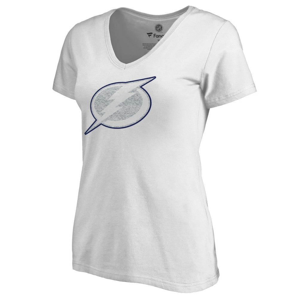 NHL Tampa Bay Lightning Women's Whiteout V-Neck T-Shirt