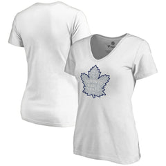 NHL Toronto Maple Leafs Women's Whiteout V-Neck T-Shirt