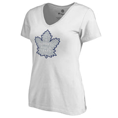 NHL Toronto Maple Leafs Women's Whiteout V-Neck T-Shirt