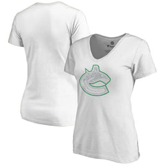 NHL Vancouver Canucks Women's Whiteout V-Neck T-Shirt