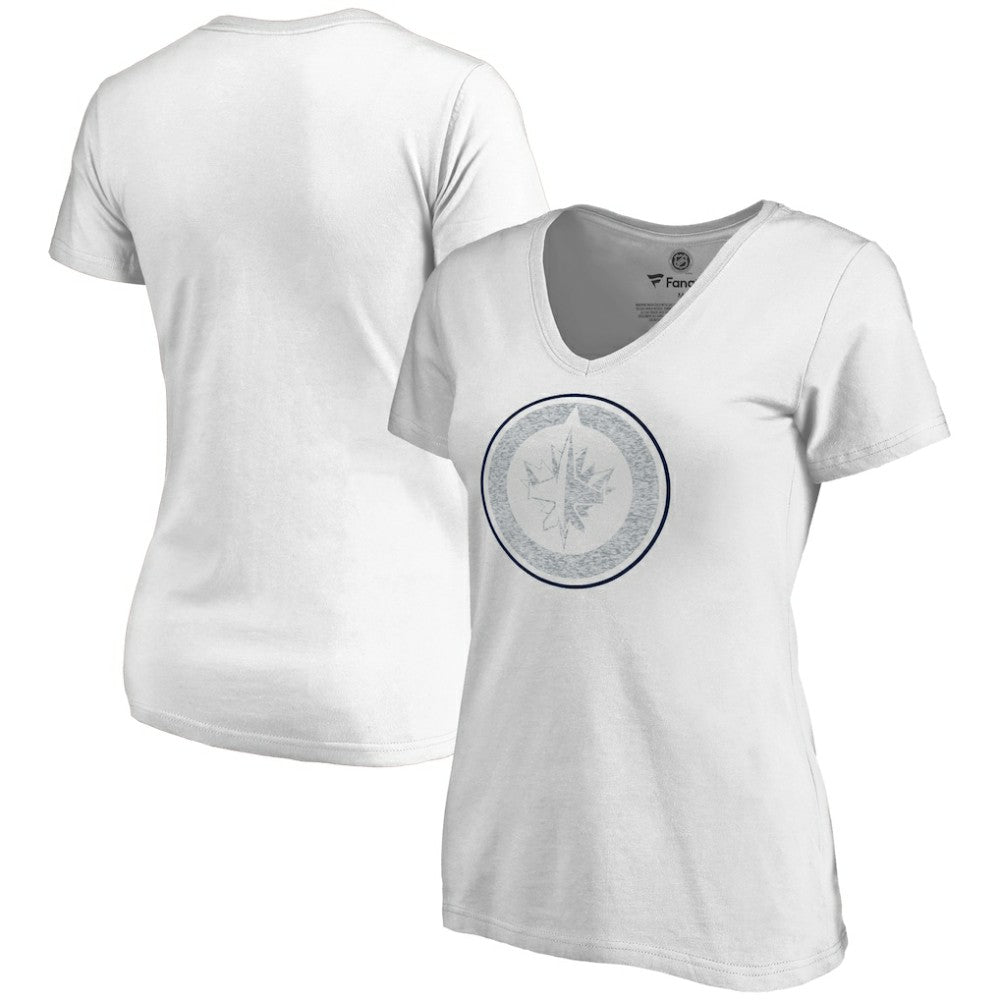 NHL Winnipeg Jets Women's Whiteout V-Neck T-Shirt