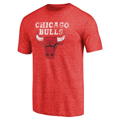 Chicago Bulls Distressed Team Logo Tri-Blend T-Shirt sale