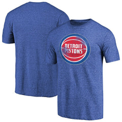 Detroit Pistons Distressed Team Logo II Tri-Blend V-Neck T-Shirt sale