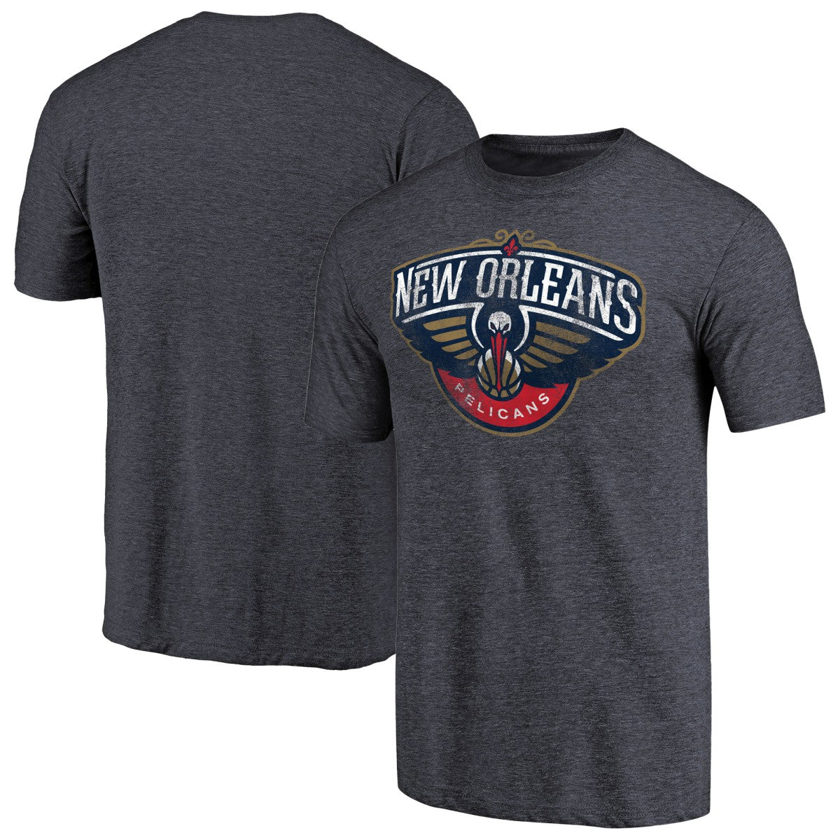 New Orleans Pelicans Distressed Team Logo Tri-Blend T-Shirt