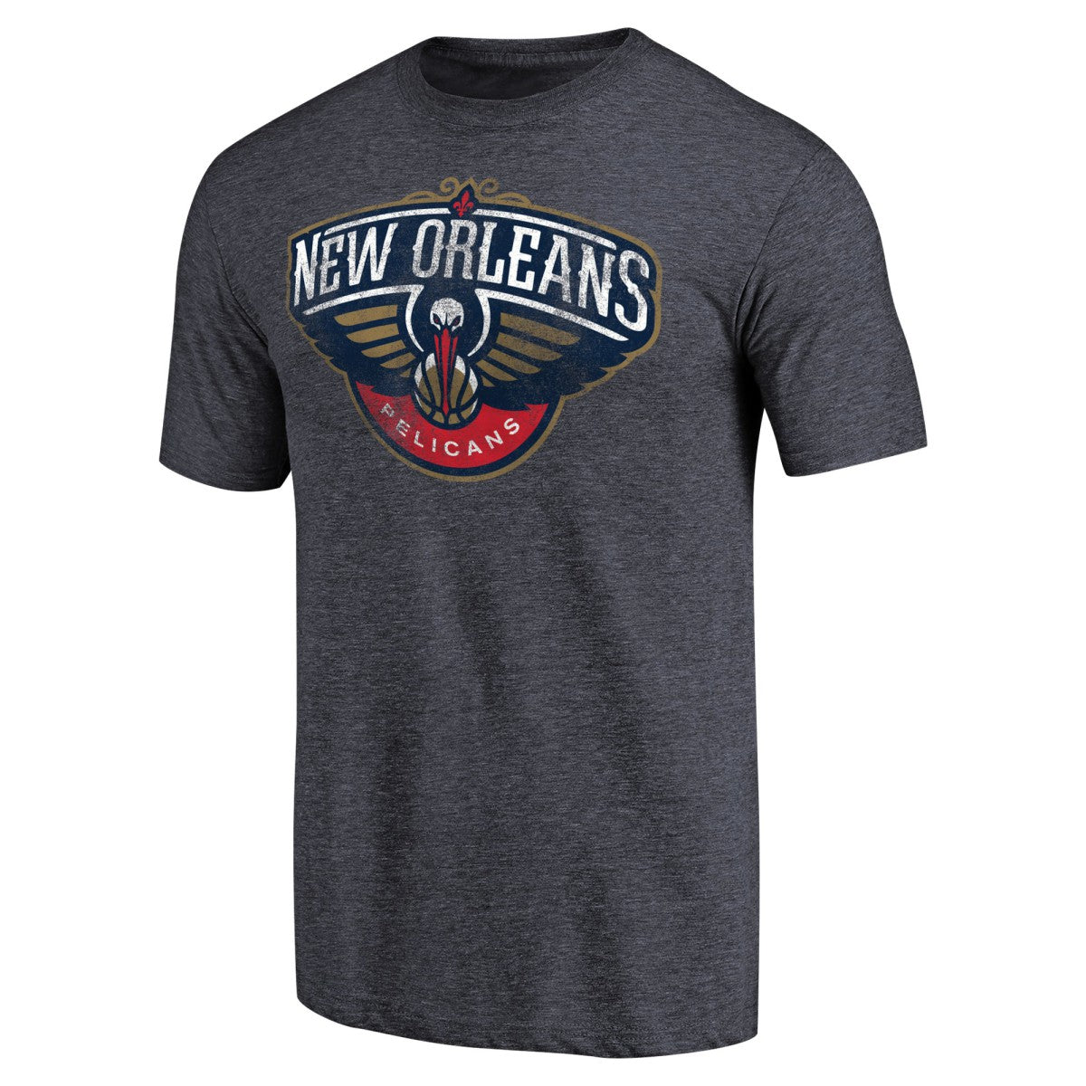 New Orleans Pelicans Distressed Team Logo Tri-Blend T-Shirt