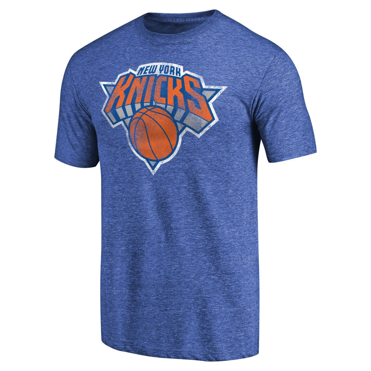New York Knicks Distressed Team Logo Tri-Blend T-Shirt