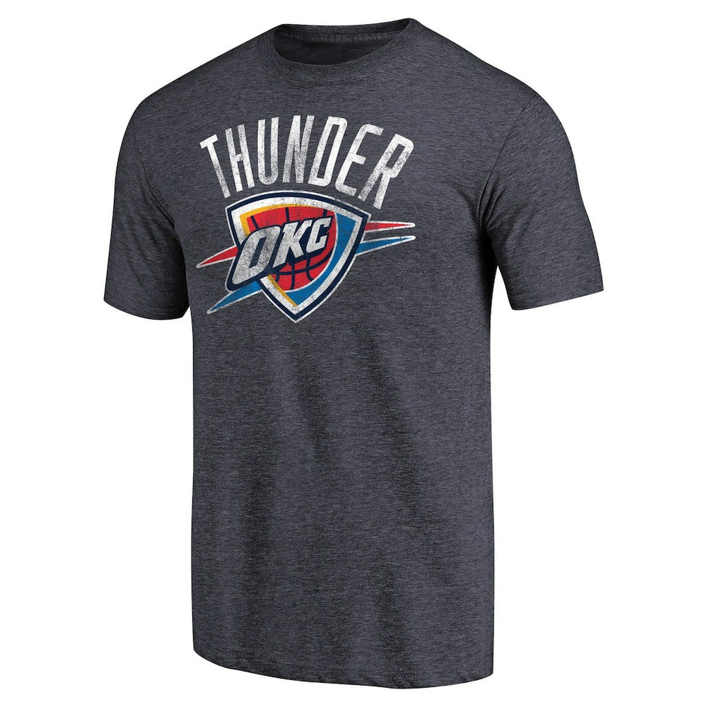 Oklahoma City Thunder Distressed Team Logo Tri-Blend T-Shirt