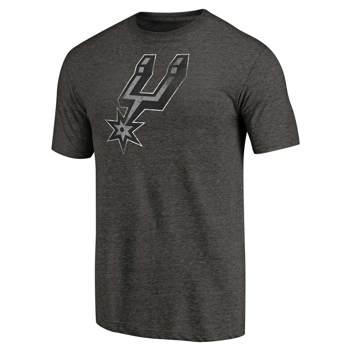 San Antonio Spurs Distressed Team Logo Tri-Blend T-Shirt