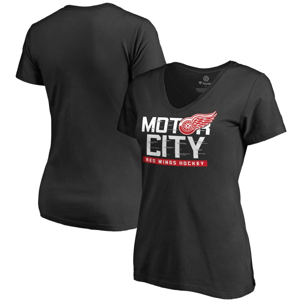 NHL Detroit Red Wings Women's Hometown Collection Motor City V-Neck T-Shirt