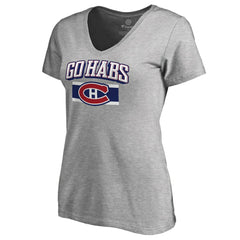 NHL Montreal Canadiens Women's Hometown Collection Go Habs V-Neck T-Shirt