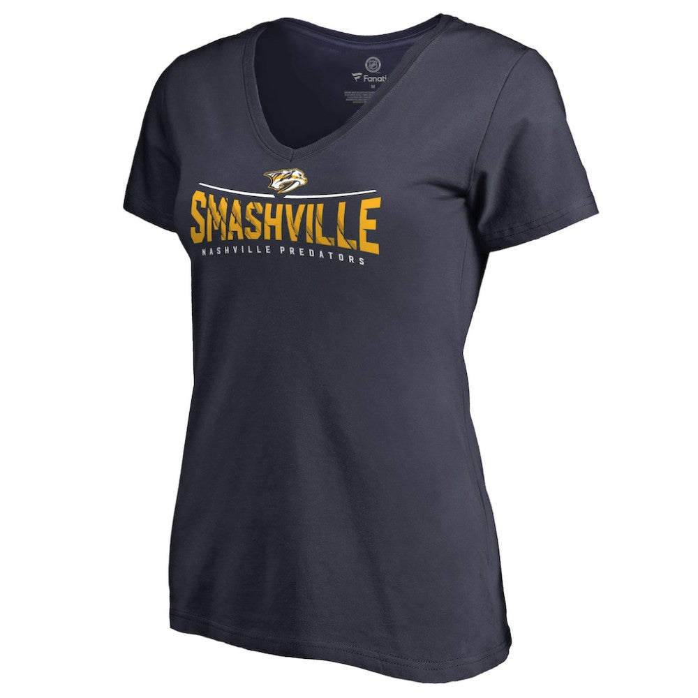 NHL Nashville Predators Women's Hometown Collection Smashville V-Neck T-Shirt