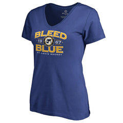 NHL St. Louis Blues Women's Hometown Collection Bleed Blue V-Neck T-Shirt