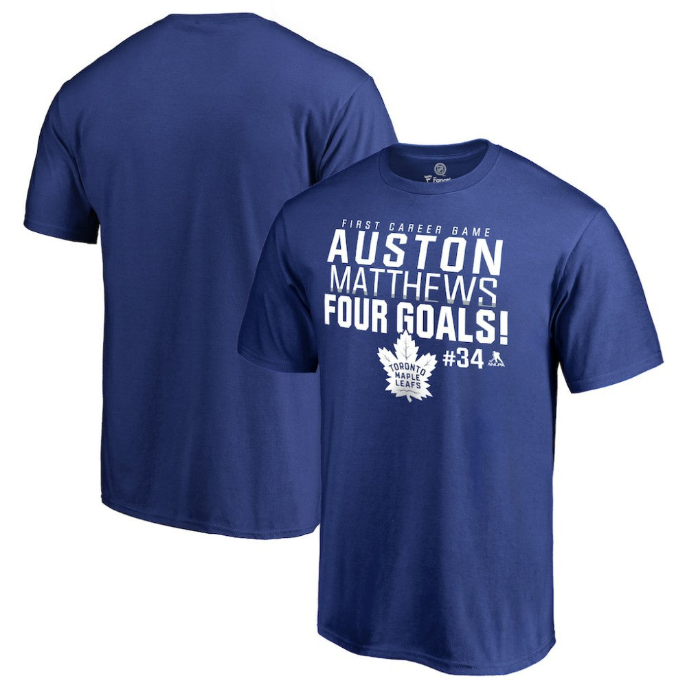 NHL Auston Matthews Toronto Maple Leafs Four Goals T-Shirt