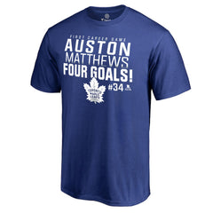 NHL Auston Matthews Toronto Maple Leafs Four Goals T-Shirt