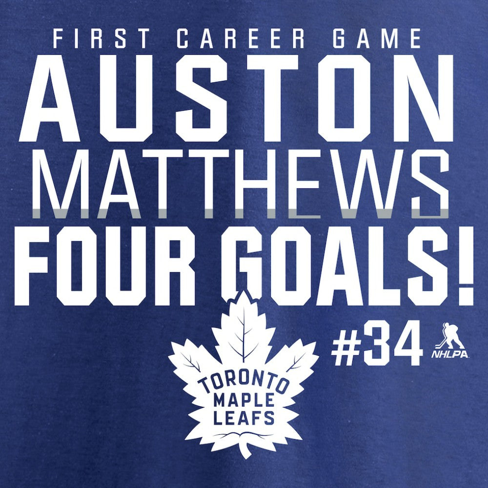 NHL Auston Matthews Toronto Maple Leafs Four Goals T-Shirt