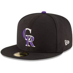 Black Colorado Rockies New Era Authentic Collection ON Field 59FIFTY Structured Hat