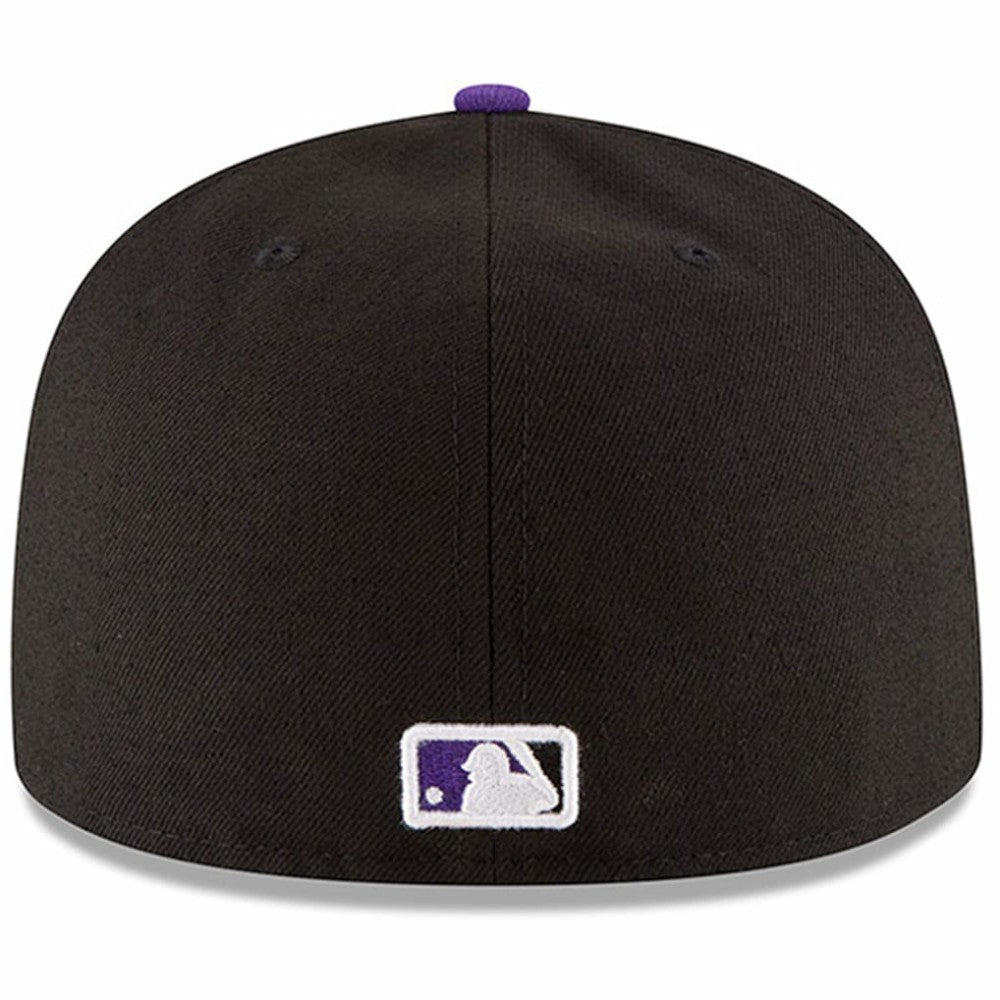 Black/Purple Colorado Rockies New Era Authentic Collection ON Field 59FIFTY Structured Hat