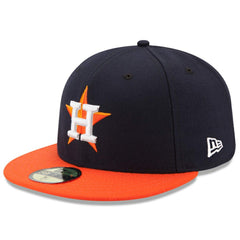 Navy/Orange Houston Astros New Era Road Authentic Collection On Field 59FIFTY Performance Fitted Hat