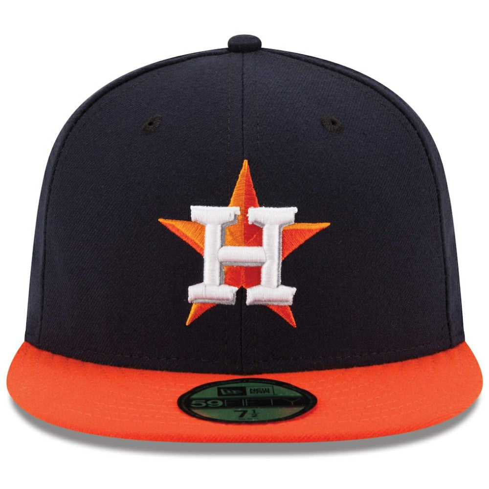 Navy/Orange Houston Astros New Era Road Authentic Collection On Field 59FIFTY Performance Fitted Hat