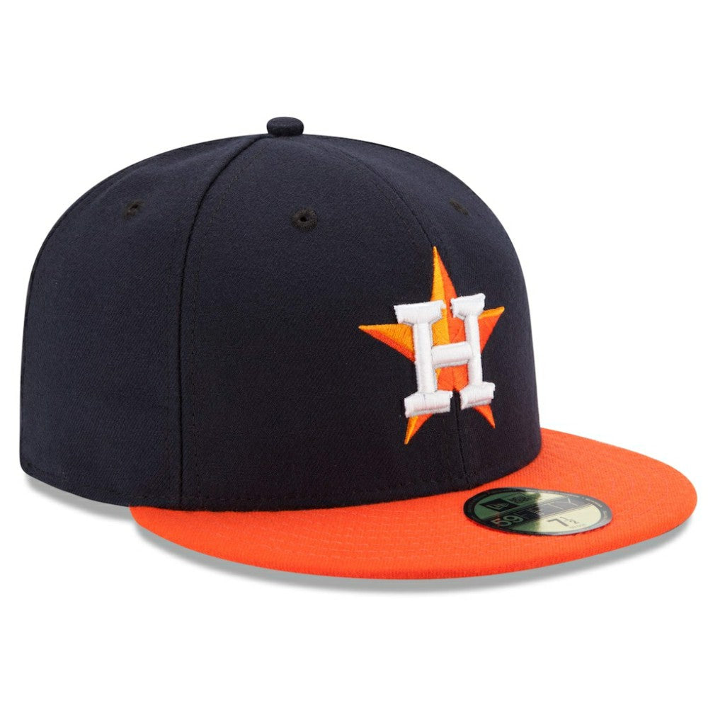 Navy/Orange Houston Astros New Era Road Authentic Collection On Field 59FIFTY Performance Fitted Hat