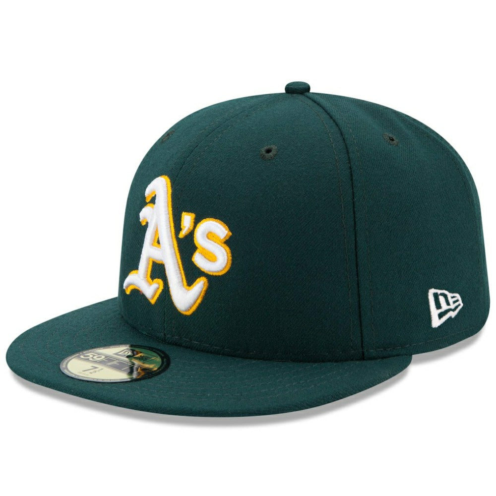 Green Athletics New Era Road Authentic Collection On Field 59FIFTY Performance Fitted Hat