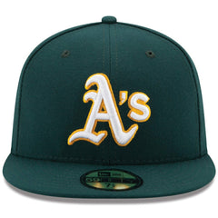 Green Athletics New Era Road Authentic Collection On Field 59FIFTY Performance Fitted Hat