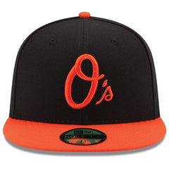 Black/Orange Baltimore Orioles New Era Alternate Authentic Collection On Field 59FIFTY Performance Fitted Hat