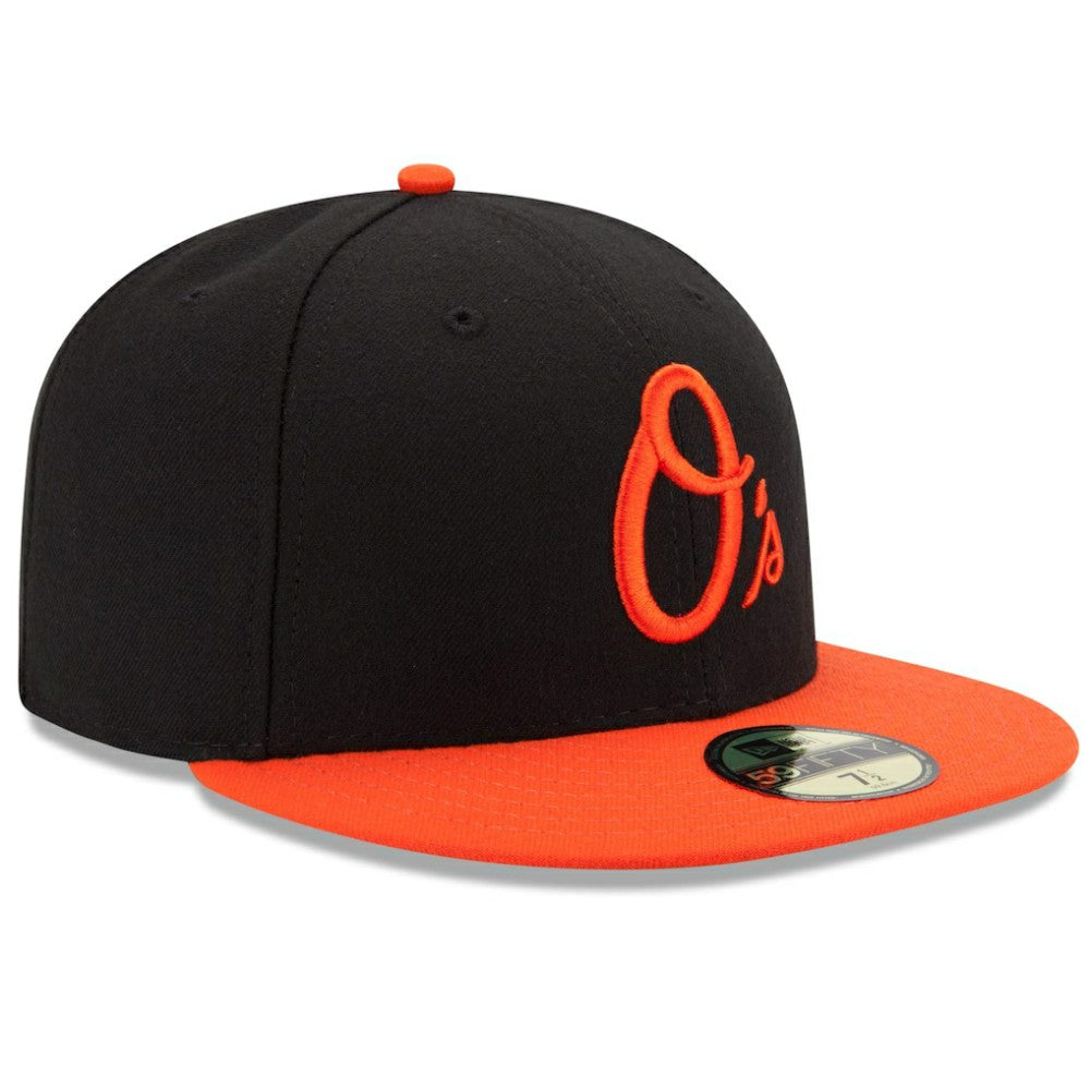 Black/Orange Baltimore Orioles New Era Alternate Authentic Collection On Field 59FIFTY Performance Fitted Hat
